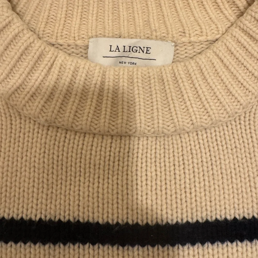 Striped Navy and Cream La Ligne Marin Sweater - Picture 4 of 4